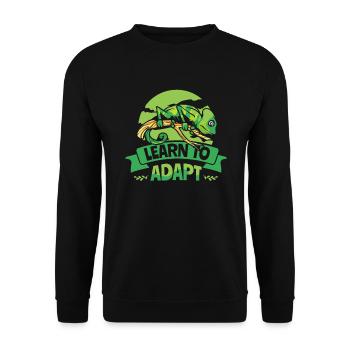 Apprenez à adapter la panthère voilée Chamaeleonidae - Sweat-shirt Unisexe - noir - Devant - Alina (178cm) & Michal (187cm)
