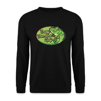 Chaméléon fou Lady Panther voilé - Sweat-shirt Unisexe - noir - Devant - Alina (178cm) & Michal (187cm)