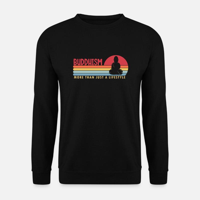 Buddhismus mehr als ein buddhistisches Lifestyle-Symbol - Unisex Pullover - Schwarz