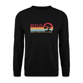 Bonsai more than a Tree Indoor Bonsai Bonsai Pots - Unisex Sweatshirt - black - Front - Alina (178cm) & Michal (187cm)