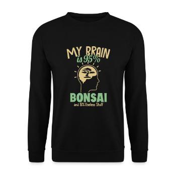 My Brain is 95% Bonsai Penjing Indoor Bonsai - Unisex Sweatshirt - black - Front - Alina (178cm) & Michal (187cm)