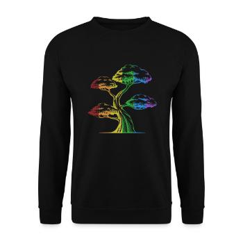 Bonsai LGBT Rainbow Indoor Bonsai Bonsai Pots - Unisex Sweatshirt - black - Front - Alina (178cm) & Michal (187cm)
