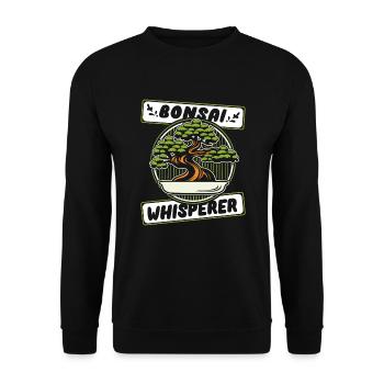Bonsai Whisperer Bonsai Pots Penjing Indoor - Unisex Sweatshirt - black - Front - Alina (178cm) & Michal (187cm)