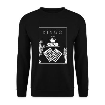 Bingo Chinese Hanzi Professional Caller Daubers - Unisex Sweatshirt - black - Front - Alina (178cm) & Michal (187cm)