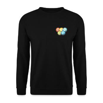 Bingo Logo Emblem Caller Daubers Professional - Unisex Pullover - Schwarz - Vorne - Alina (178cm) & Michal (187cm)