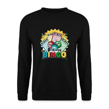 B Is For Bingo Daubers Professional Caller Bingo - Unisex Sweatshirt - black - Front - Alina (178cm) & Michal (187cm)