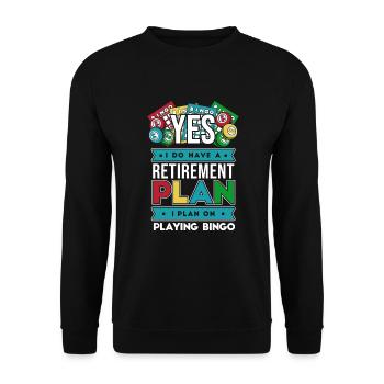 J’ai un plan de retraite qui appelle un professionnel - Sweat-shirt Unisexe - noir - Devant - Alina (178cm) & Michal (187cm)