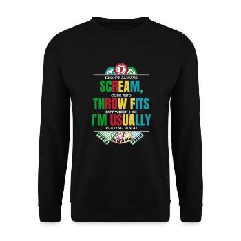 Don't Always Scream Daubers Professional Caller - Unisex Sweatshirt - black - Front - Alina (178cm) & Michal (187cm)