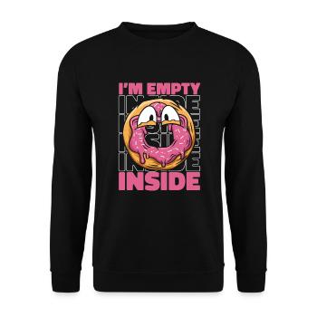 Ich bin leer im Donut-Maker glasierter Liebhaber-Donut - Unisex Pullover - Schwarz - Vorne - Alina (178cm) & Michal (187cm)