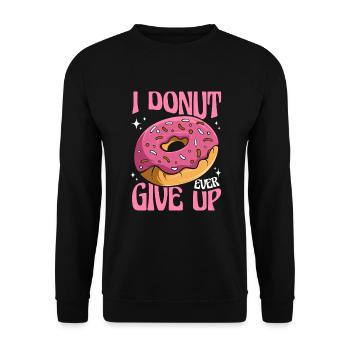 Je n’abandonne jamais l’amateur de beignet glacé - Sweat-shirt Unisexe - noir - Devant - Alina (178cm) & Michal (187cm)