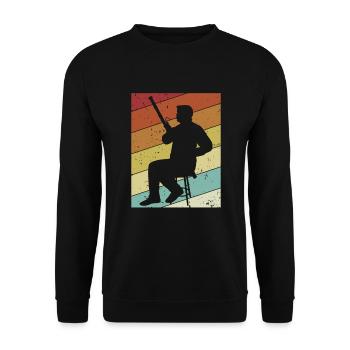 Retro Aerophone Basson Instrument Lecteur de Musique - Sweat-shirt Unisexe - noir - Devant - Alina (178cm) & Michal (187cm)