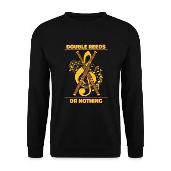 Anche Double Anches Or Rien Instrument De Basson Musique - Sweat-shirt Unisexe - noir - Devant - Alina (178cm) & Michal (187cm)