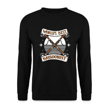 Der weltbeste Aerophon Musik - Unisex Pullover - Schwarz - Vorne - Alina (178cm) & Michal (187cm)