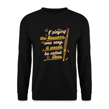 Es würde Oboe Fagott Instrument Music heißen - Unisex Pullover - Schwarz - Vorne - Alina (178cm) & Michal (187cm)
