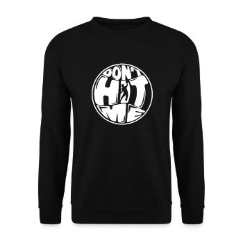 Don't Hit Me Team Game Prisonball Player Dodgeball - Unisex Sweatshirt - black - Front - Alina (178cm) & Michal (187cm)