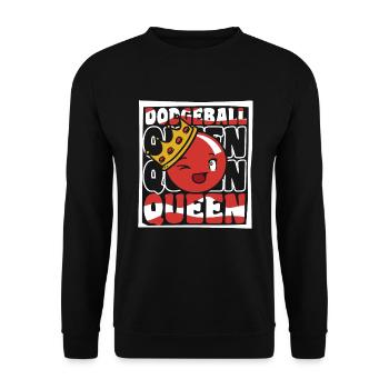 Dodgeball Queen Team Game Prisonball Player - Unisex Sweatshirt - black - Front - Alina (178cm) & Michal (187cm)