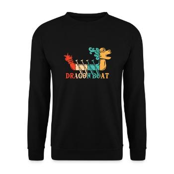 Dragon Boat Pagayeur Tambour Équipe Lover Dragon Boat - Sweat-shirt Unisexe - noir - Devant - Alina (178cm) & Michal (187cm)
