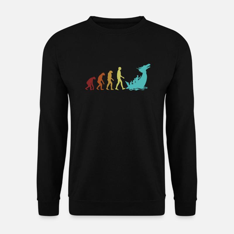 Dragon Boat Evolution Perkusista Zespół Wioślarz Miłośnik Wioślarza - Bluza unisex - czarny
