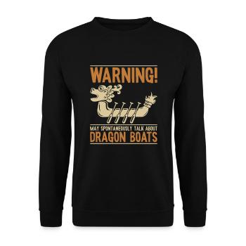 May Spontaneously Talk About Dragon Boats Team - Unisex Sweatshirt - black - Front - Alina (178cm) & Michal (187cm)