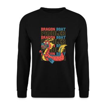 Dragon Boat Paddler Drummer Team Paddler Lover - Unisex Sweatshirt - black - Front - Alina (178cm) & Michal (187cm)