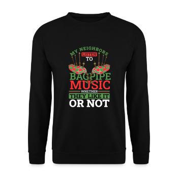 Mes voisins écoutent de la musique de cornemuse sarbacane - Sweat-shirt Unisexe - noir - Devant - Alina (178cm) & Michal (187cm)