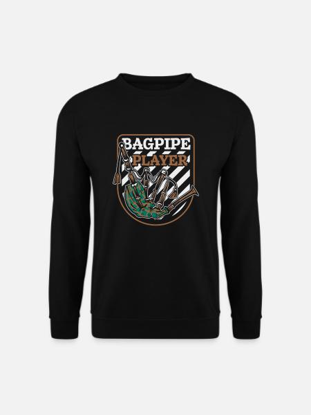 Dudelsackspieler Blasrohr Großer Highland-Spieler - Unisex Pullover - Schwarz