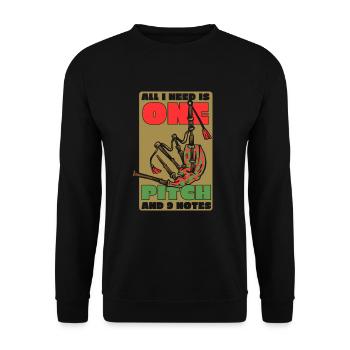 Tout ce dont j’ai besoin, c’est d’un ton et d’une sarbacane de 9 notes - Sweat-shirt Unisexe - noir - Devant - Alina (178cm) & Michal (187cm)