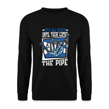 Tout est silencieux jusqu’à ce qu’il y ait le tuyau Sarbacane - Sweat-shirt Unisexe - noir - Devant - Alina (178cm) & Michal (187cm)