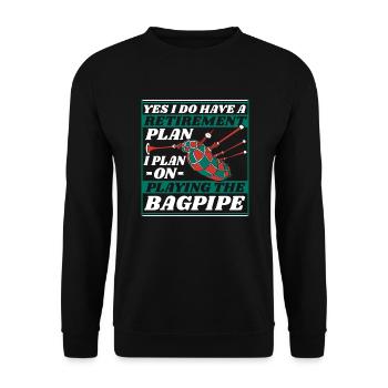 J’ai un plan de retraite Blowpipe Super - Sweat-shirt Unisexe - noir - Devant - Alina (178cm) & Michal (187cm)