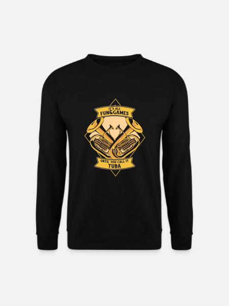 Bis man es Tuba Euphoniumist Instrument nennt - Unisex Pullover - Schwarz