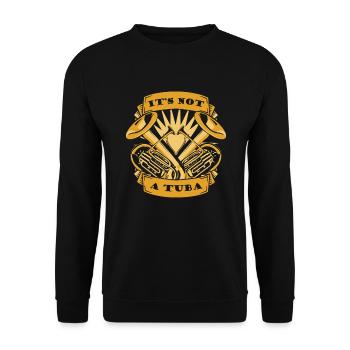 Ce n’est pas un instrument de tuba Euphoniste Euphoniste - Sweat-shirt Unisexe - noir - Devant - Alina (178cm) & Michal (187cm)