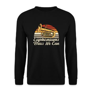 Euphoniums Laiton On peut Euphoniste Euphoniste - Sweat-shirt Unisexe - noir - Devant - Alina (178cm) & Michal (187cm)