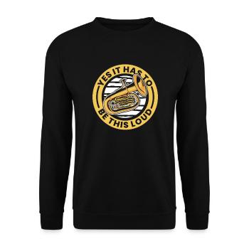 Ja, es muss dieser laute Euphonist Euphonist sein - Unisex Pullover - Schwarz - Vorne - Alina (178cm) & Michal (187cm)