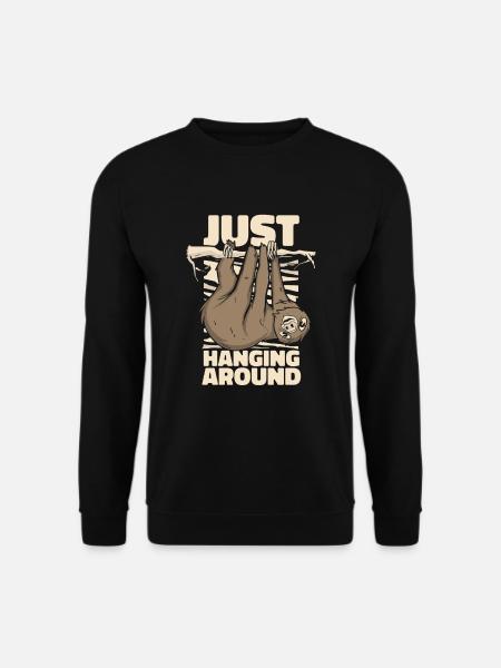 Just Hanging Around Brown-Throated Pilosa - Unisex Sweatshirt - black