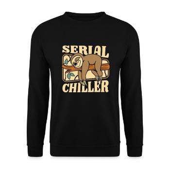 Serienkühler Folivora Braunkehl-Pilosa - Unisex Pullover - Schwarz - Vorne - Alina (178cm) & Michal (187cm)