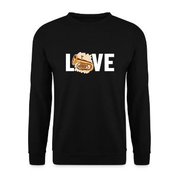 Euphonium Amour Euphoniumiste Instrument Euphoniste - Sweat-shirt Unisexe - noir - Devant - Alina (178cm) & Michal (187cm)
