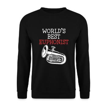 Meilleur euphoniste au monde Euphoniste Euphoniste - Sweat-shirt Unisexe - noir - Devant - Alina (178cm) & Michal (187cm)