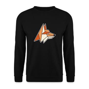 Geometrischer Rotfuchs Canidae Caninae Fuchs Liebhaber Fuchs - Unisex Pullover - Schwarz - Vorne - Alina (178cm) & Michal (187cm)