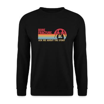 Knochenbruch Die Geschichte Gebrochener Arm Bein-Chirurg - Unisex Pullover - Schwarz - Vorne - Alina (178cm) & Michal (187cm)