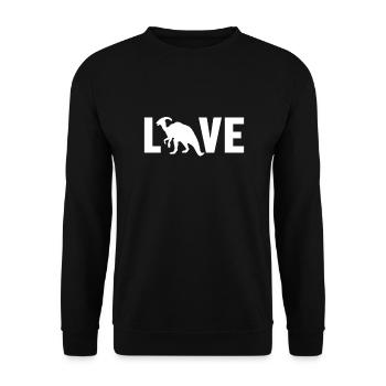 Parasaurolophus Love Dinosaur Hadrosauridae - Unisex Sweatshirt - black - Front - Alina (178cm) & Michal (187cm)