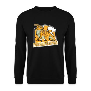 Parasaurolophini Hadrosauridae Dinosaur - Unisex Sweatshirt - black - Front - Alina (178cm) & Michal (187cm)
