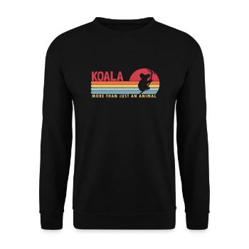 Koala more than an Animal Koalabear Eucalyptus - Unisex Sweatshirt - black - Front - Alina (178cm) & Michal (187cm)
