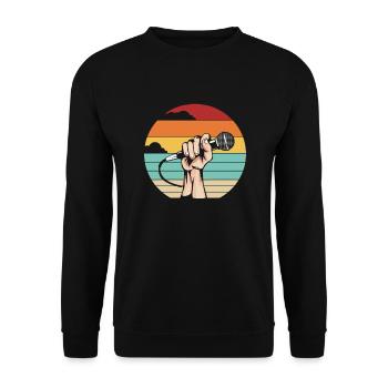 Rétro Opéra Ténor Chanteur Chanteur Amant - Sweat-shirt Unisexe - noir - Devant - Alina (178cm) & Michal (187cm)