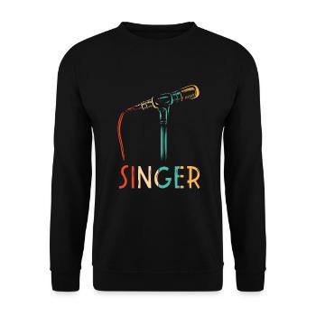 Rétro Opéra House Chanteur Ténor Chanteur Amant - Sweat-shirt Unisexe - noir - Devant - Alina (178cm) & Michal (187cm)