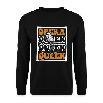 Opera Queen Opera House Tenor Singer Vocalist - Unisex Sweatshirt - black - Front - Alina (178cm) & Michal (187cm)