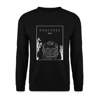 Crêpes Recettes chinoises Hanzi Flapjack Lover - Sweat-shirt Unisexe - noir - Devant - Alina (178cm) & Michal (187cm)