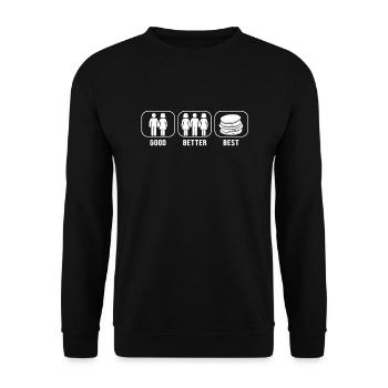 Bon Meilleur Meilleures Recettes de Crêpes Flapjack - Sweat-shirt Unisexe - noir - Devant - Alina (178cm) & Michal (187cm)