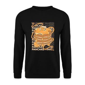 Recettes de crêpière Flapjack Griddlecake - Sweat-shirt Unisexe - noir - Devant - Alina (178cm) & Michal (187cm)