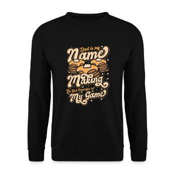 Papa est mon nom en faisant les meilleures recettes de crêpes - Sweat-shirt Unisexe - noir - Devant - Alina (178cm) & Michal (187cm)