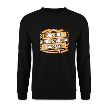 On m’a dit qu’il y aurait des recettes de crêpes pour les amateurs - Sweat-shirt Unisexe - noir - Devant - Alina (178cm) & Michal (187cm)